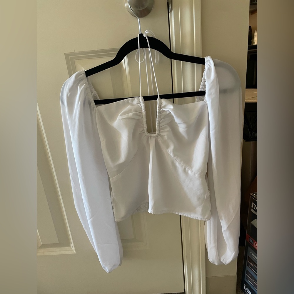 Abercrombie & Fitch long sleeve silk top